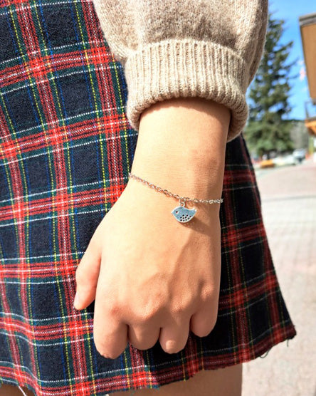 Bird Silver Charm Bracelet