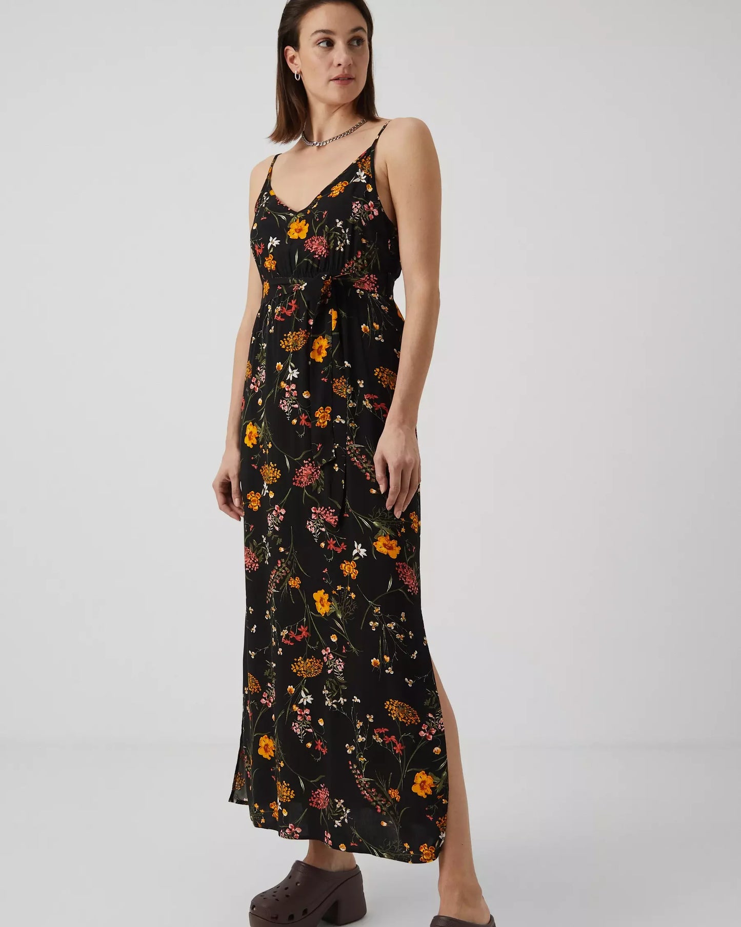 The Easy Joy Slit Maxi V-Neck Dress