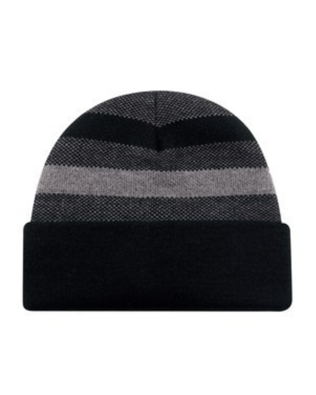 Acrylic Cuff Striped Toque - 3 COLORS