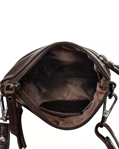 The Cedar Leather Compact Crossbody Purse