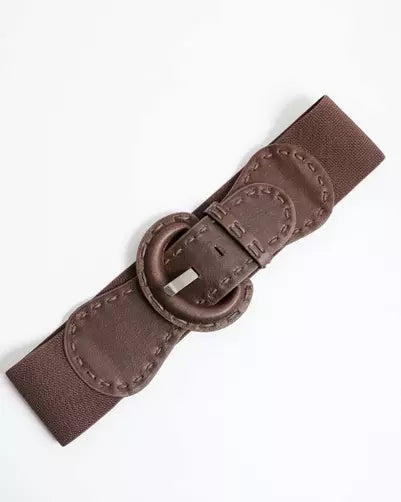 Distressed Wide Stich Stretch Belt