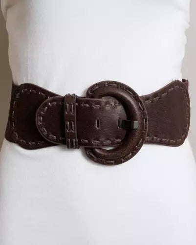 Distressed Wide Stich Belt