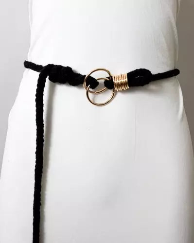 Double Circle Braided Rope Belt