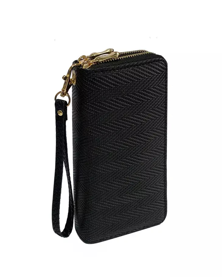 Wristlet Double Zipper Wallet