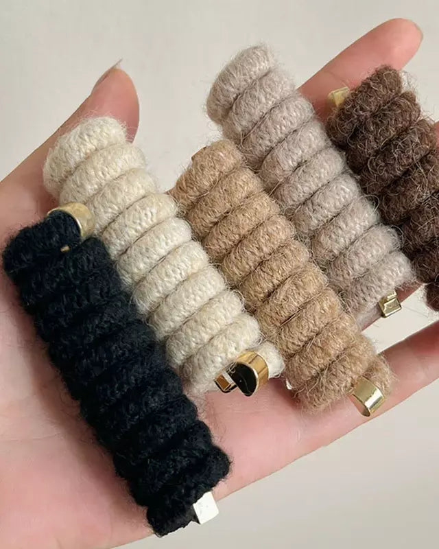 Fuzzy Telephone Coil For Bubble Ponytail