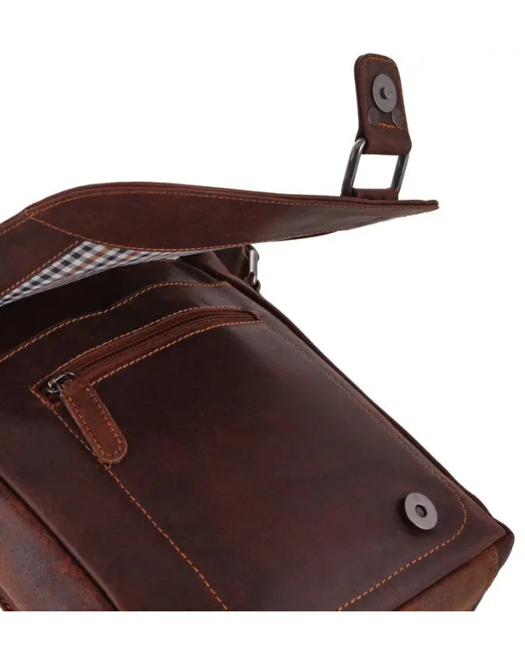 Hobart Unisex Leather Crossbody Bag: 2 COLORS