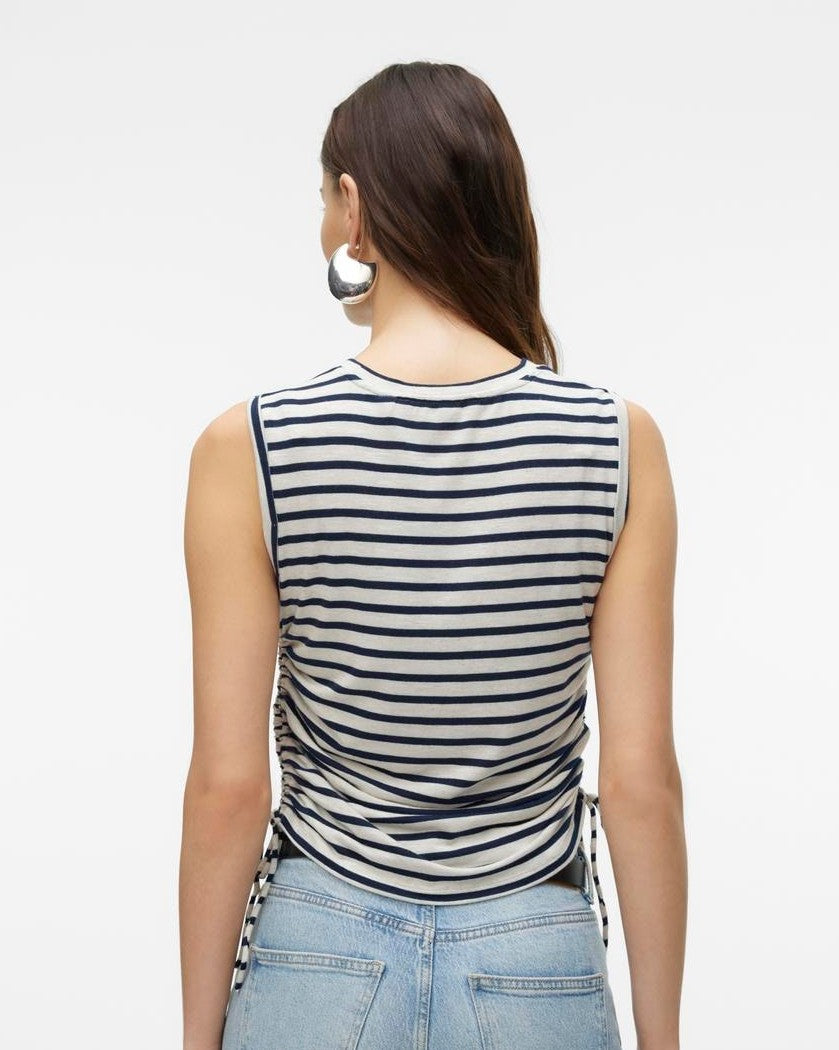 The Holly Striped Side Tie Top