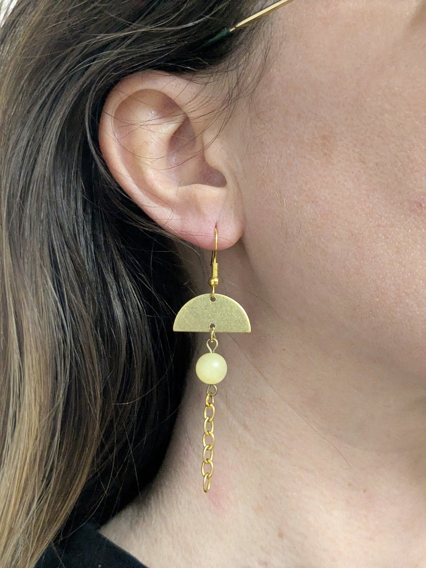 Honeyvale Yellow Jade Earrings