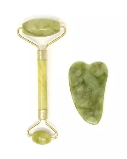 Jade Roller + Gua Sha Board Set