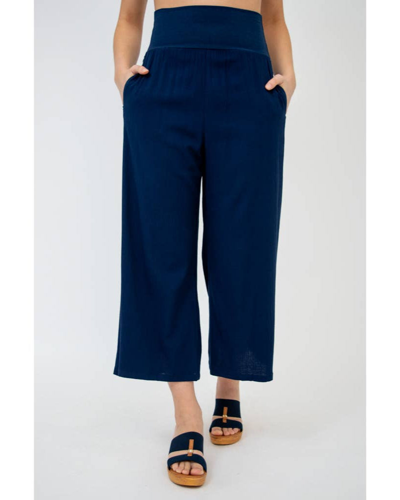 The Landon Linen/Bamboo Capri Ankle Pant 🍁 - 4 COLORS