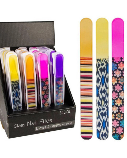 Large Patterned Glass Nail File