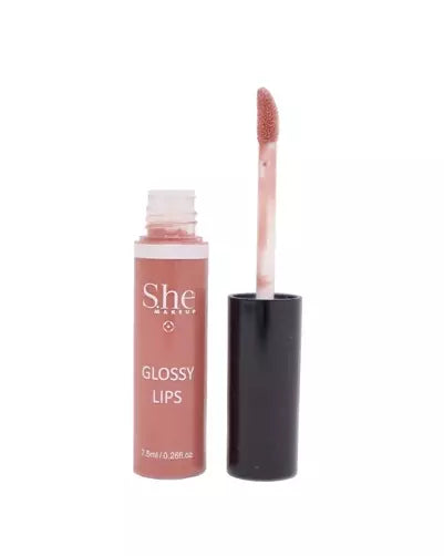 Neutral Colored Glossy Lips