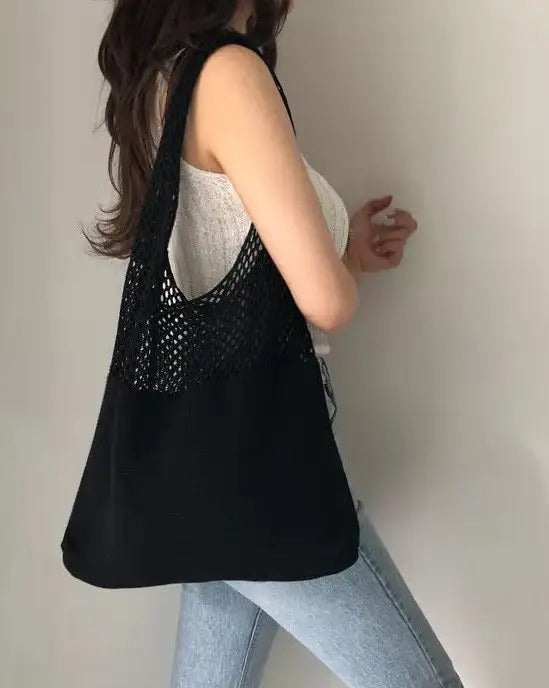 Mesh Knit Tote Bag