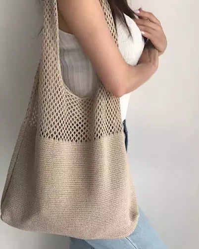 Mesh Knit Tote Bag