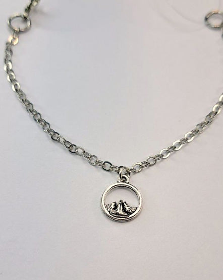 Mountain Silver Charm Bracelet