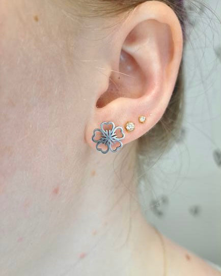 Poppy Flower Studs
