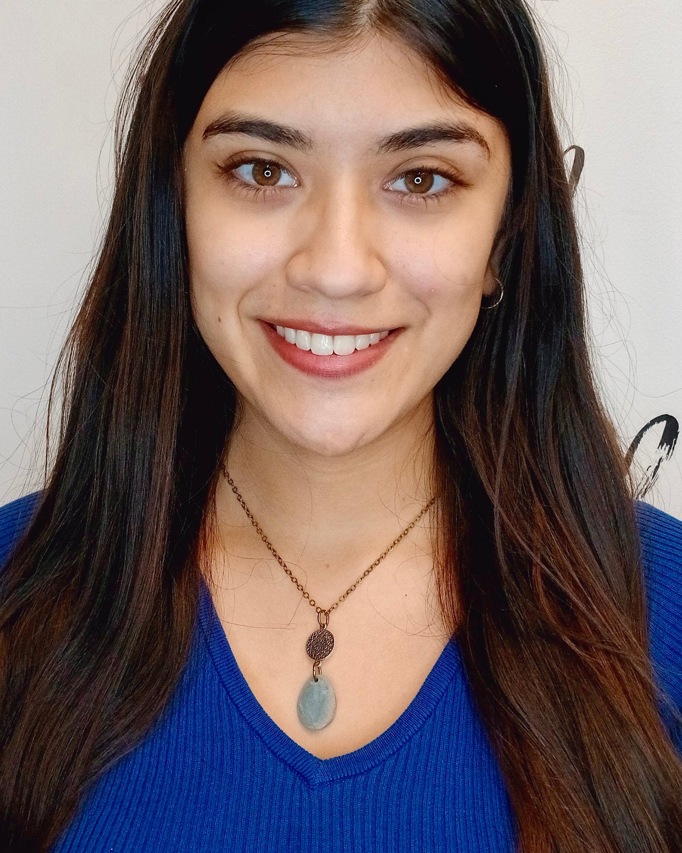 River Stone + Silver Charm Necklace