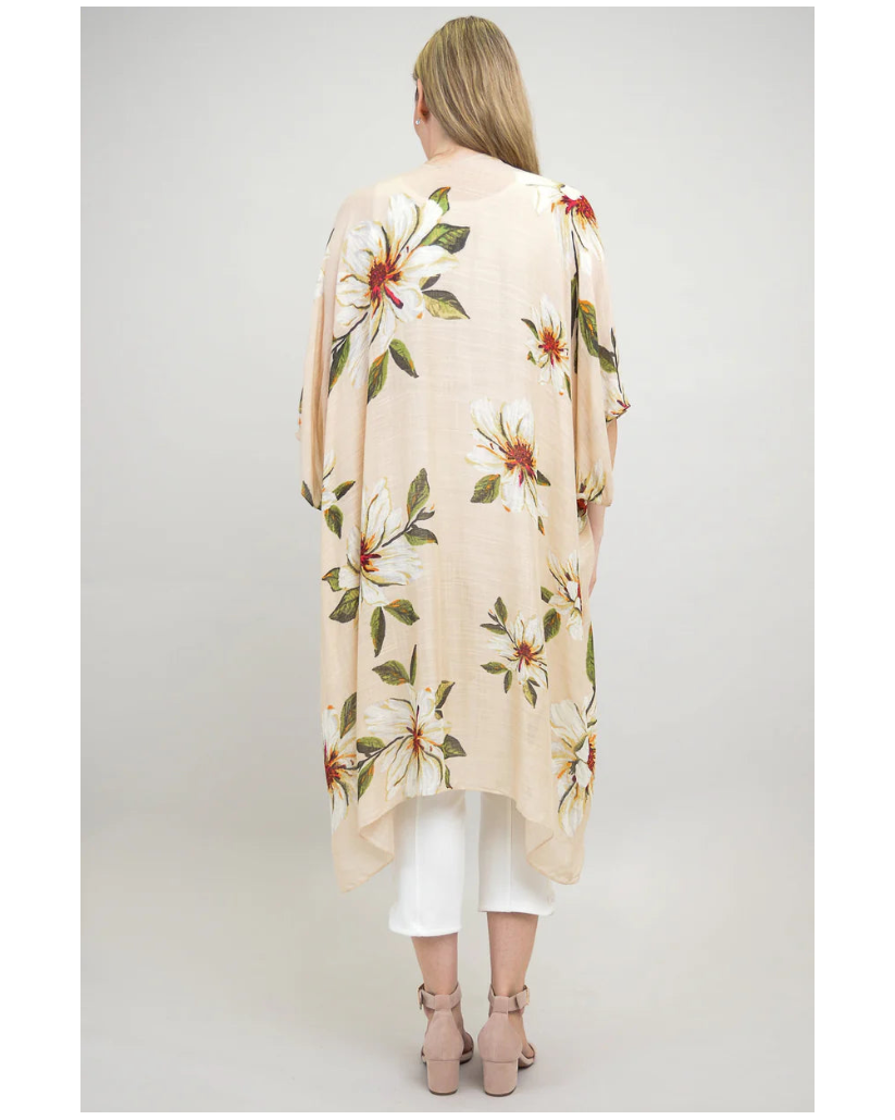 The Darcy Sand Floral Kimono π