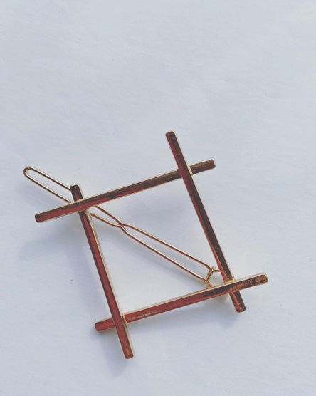 Geometric Gold Hair Clip