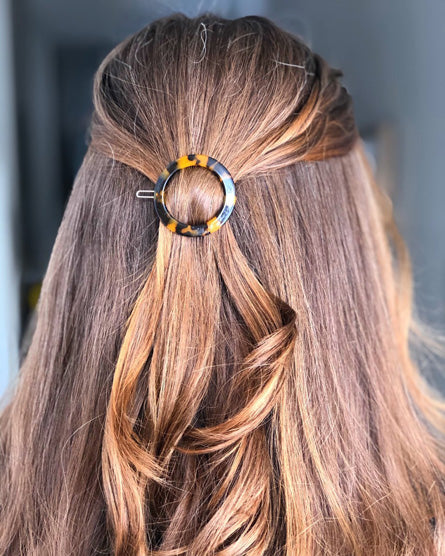 Geometric Tortoise Shell Hair Clips