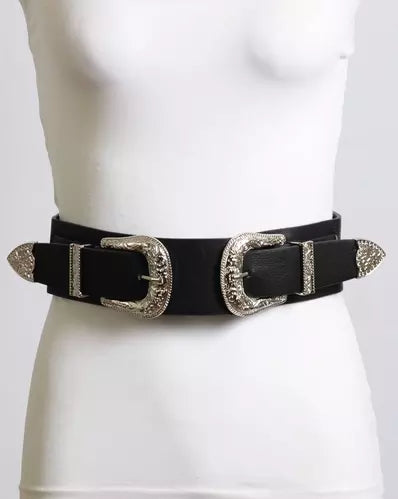 Western Double Buckle Belt