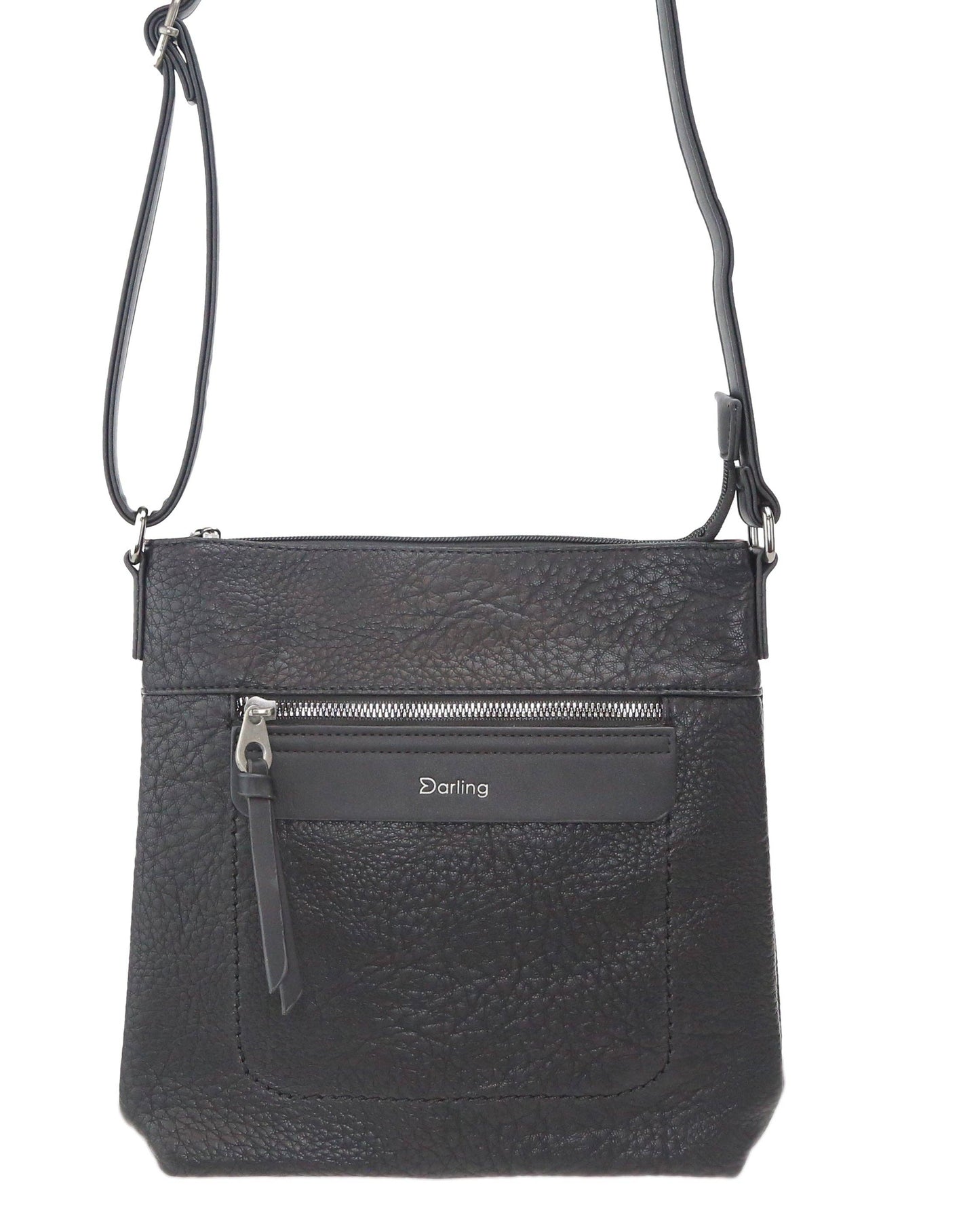 Textured Vegan Leather Crossbody Bag π