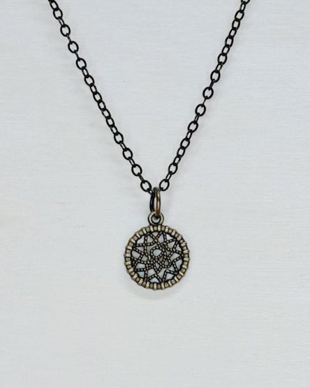 Dream Catcher Brass Short Necklace