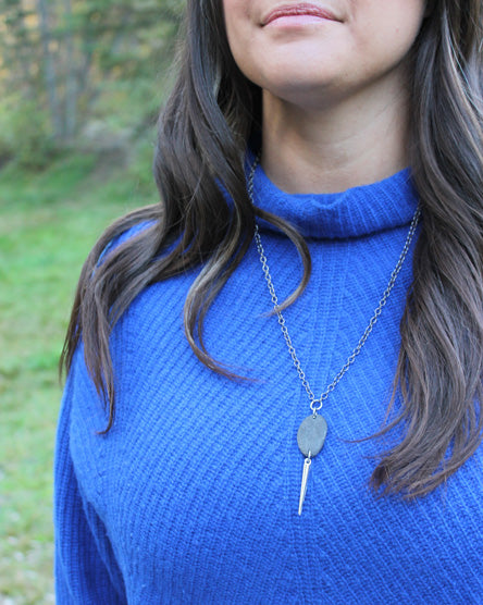 silver spike necklace