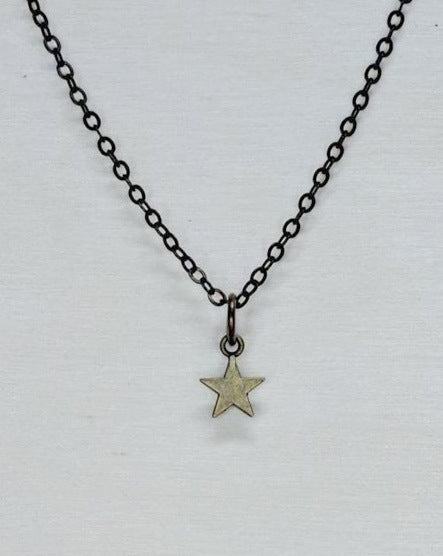 Star Brass Short Necklace