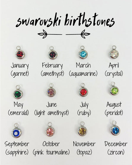 Silver Family Birthstone Necklace