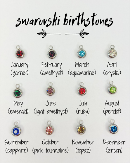 Silver Birthstone Necklace
