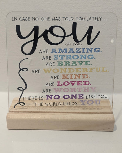 In Case No One Has Told You Lately Table Sign