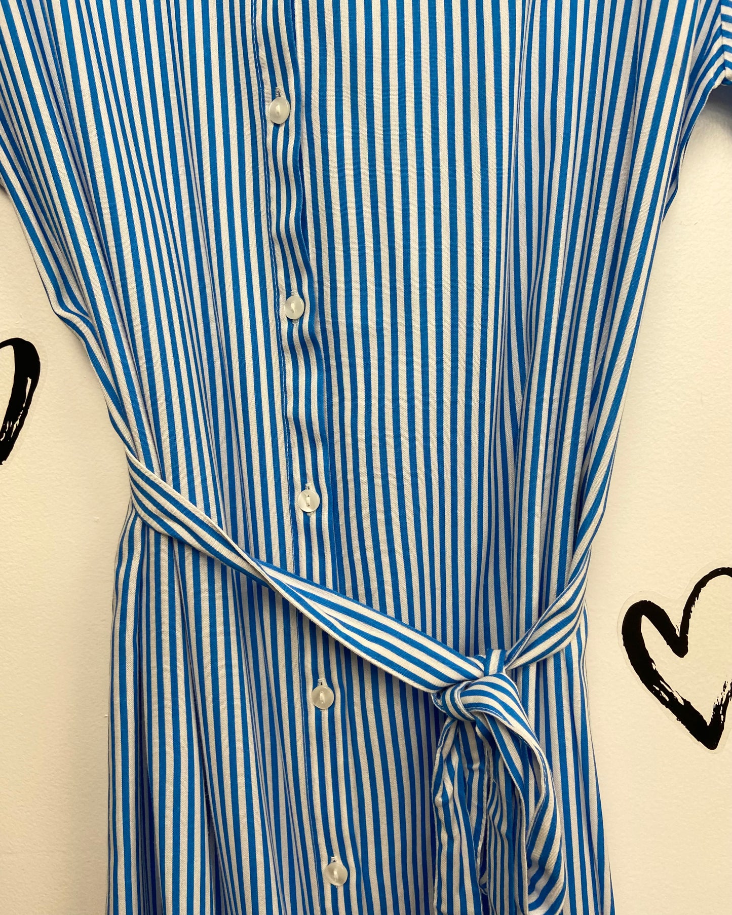 The Bumpy Striped Shirt Dress