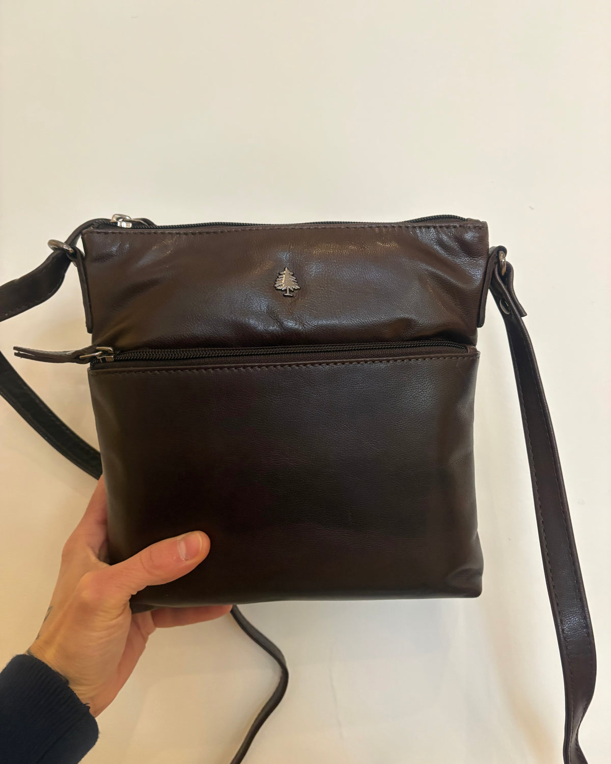 The Maple Leather Compact Crossbody Purse