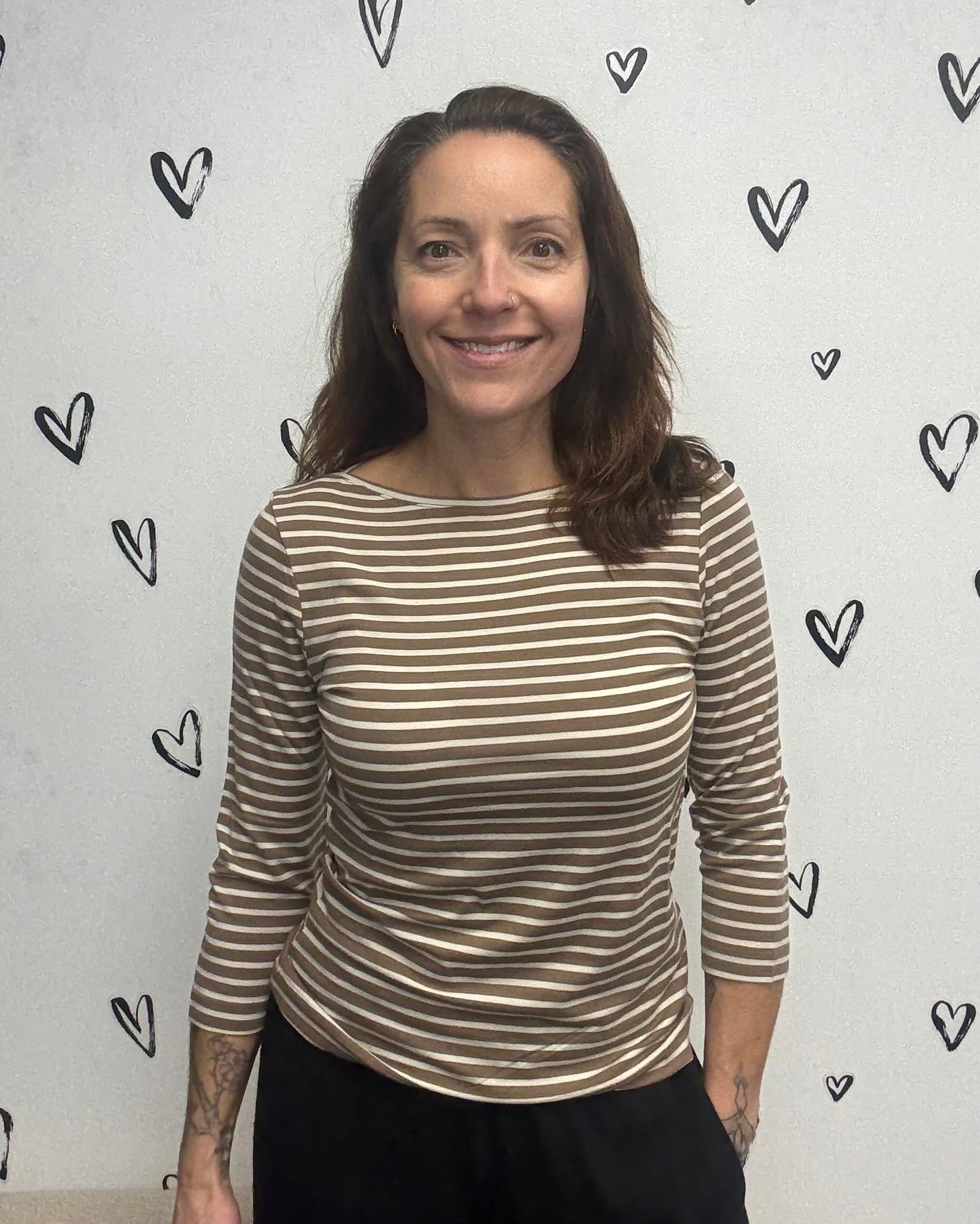 The Fiona 3/4 Boatneck Top - 2 COLORS