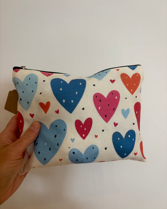 Large Heart Cosmetic Bag