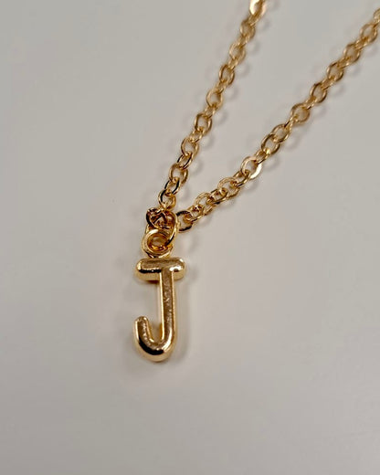 Gold Initial Charm Necklace