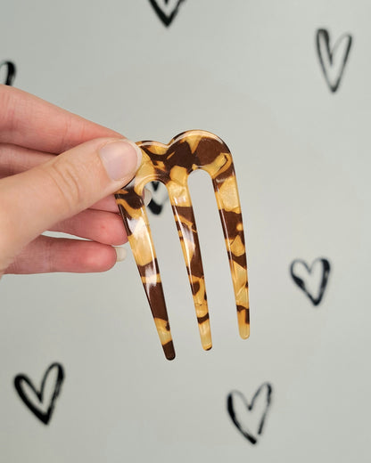 3 Prong Resin Hair Comb