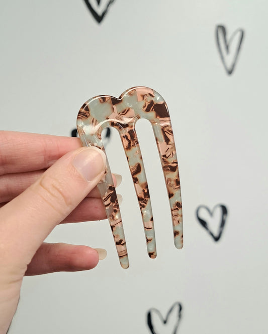 3 Prong Resin Hair Comb