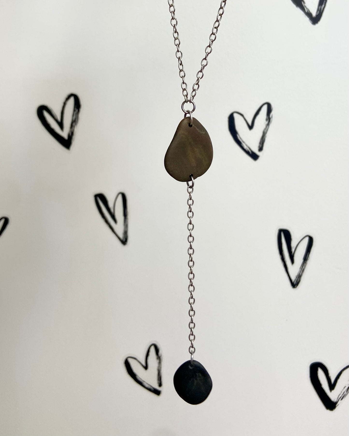 Two Stone Y Necklace