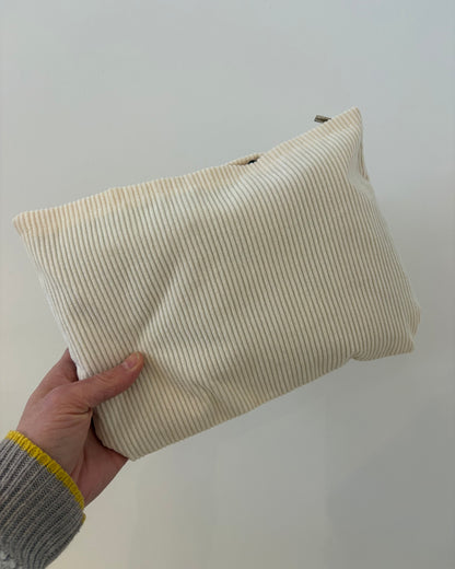 Heart Corduroy Cosmetic Bag