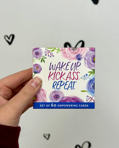 "Wake Up, Kick Ass, Repeat" Empowering Cards (60 pack)