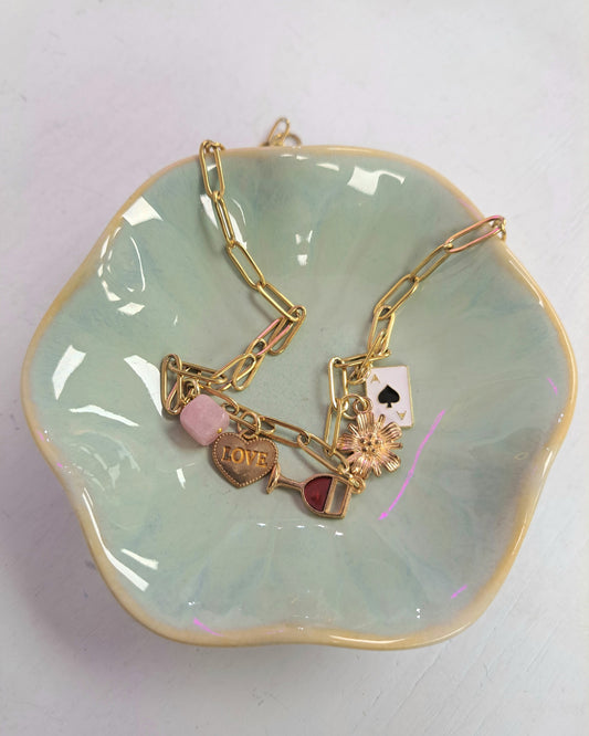 Wavy Ceramic Jewelry Dish