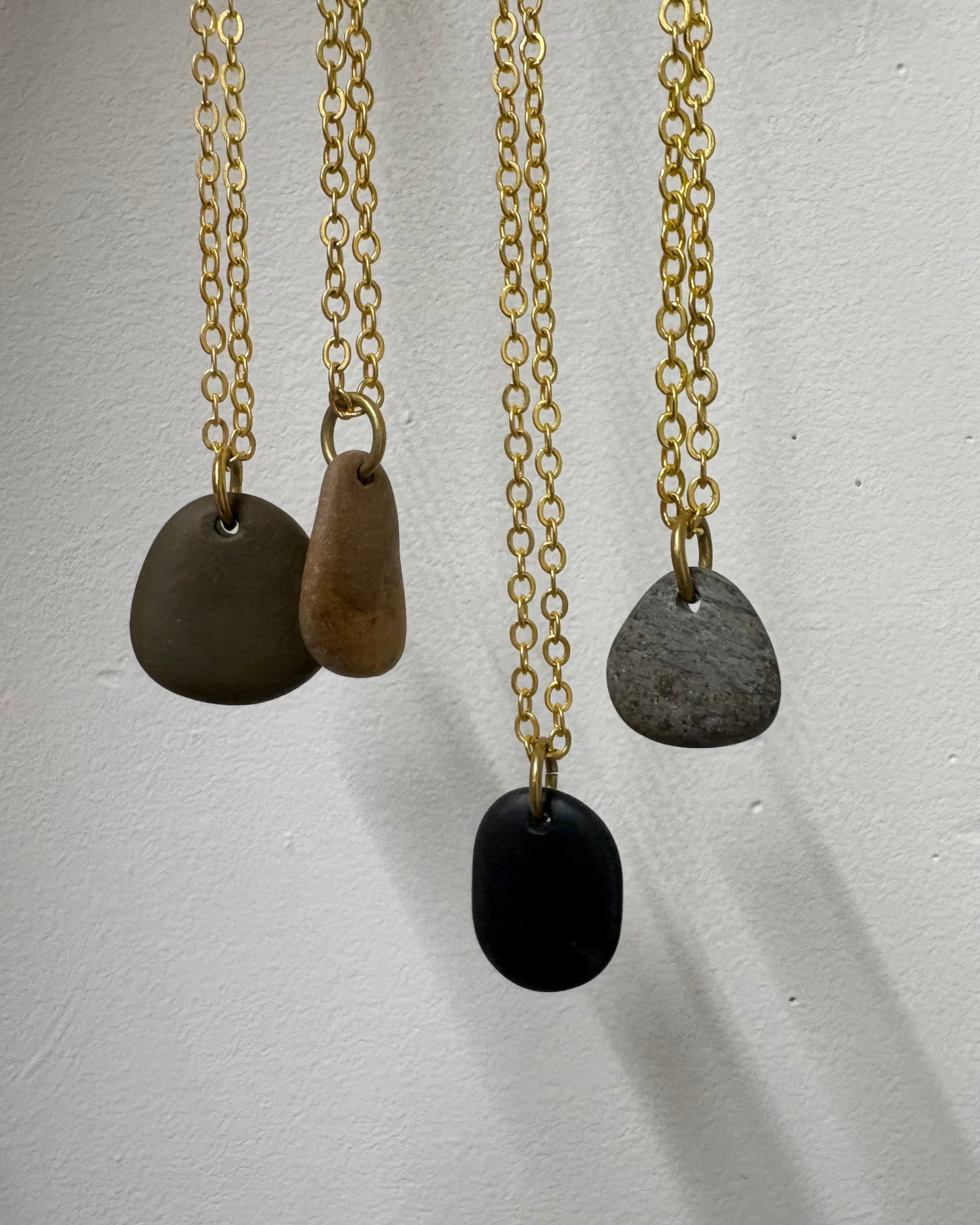 Canadian River Stone Silver Necklace