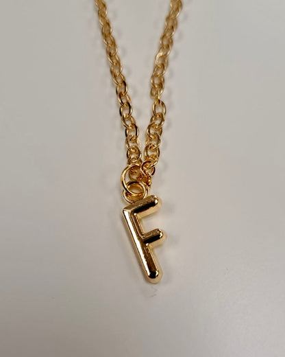 Gold Initial Charm Necklace