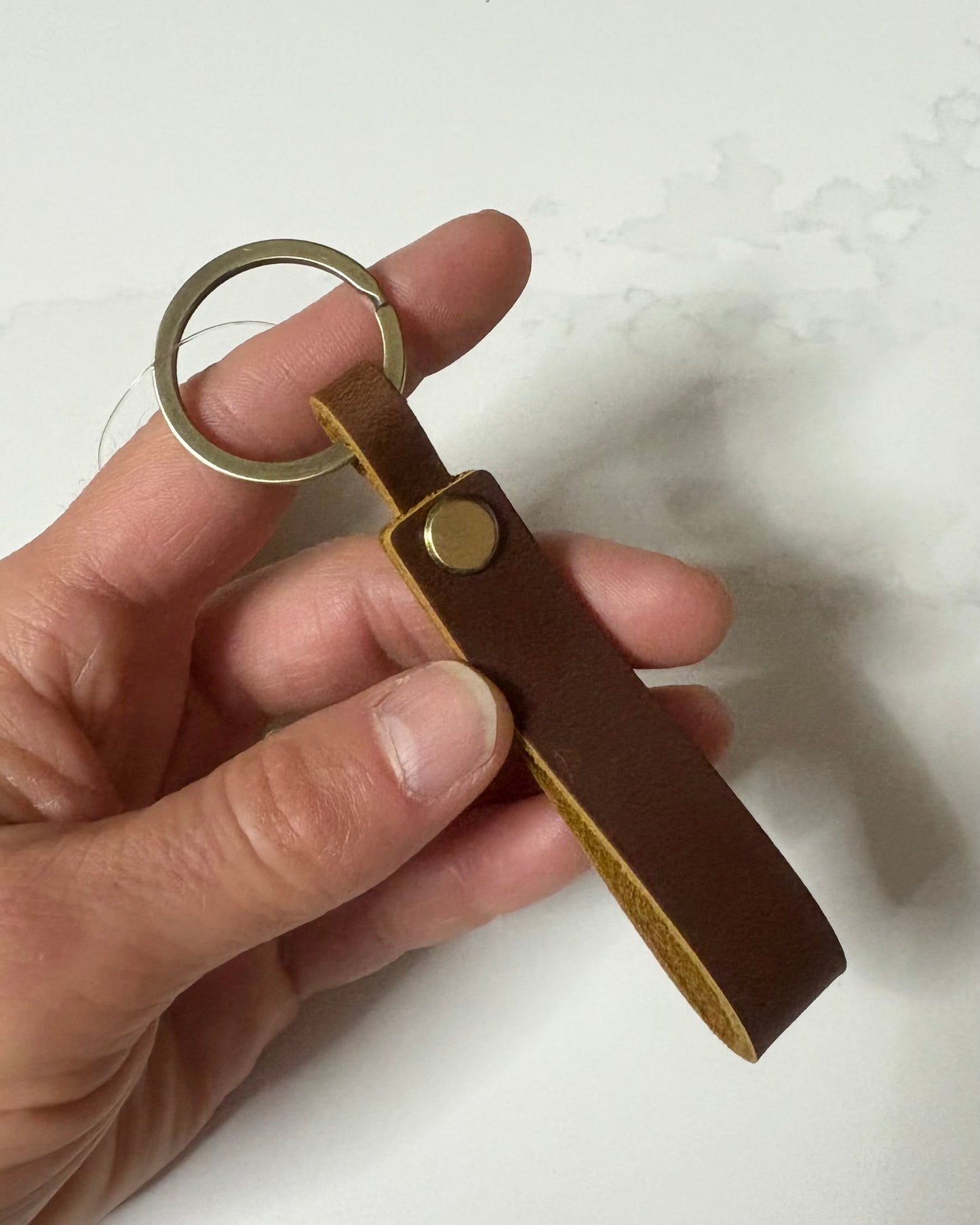 Genuine Cowhide Leather Keychain