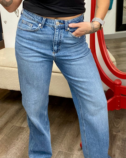 The Tessa Dark Wash Wide Leg Jeans