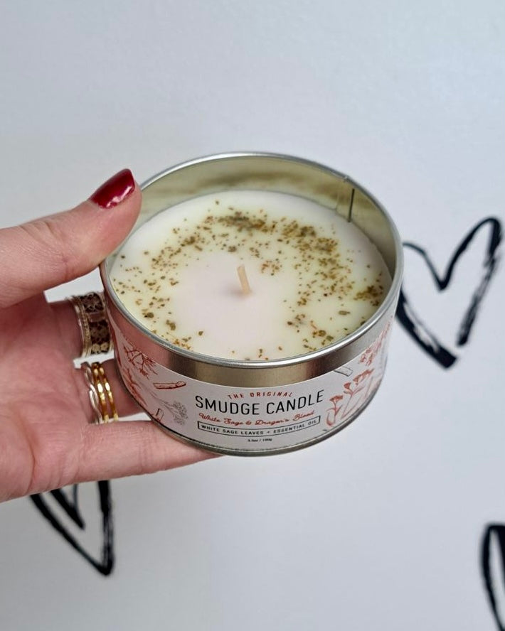 Dragon's Blood and White Sage Smudge Tin Candle