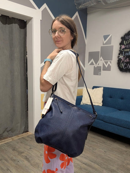 Textured Hobo Crossbody Purse - 2 COLORS 🍁