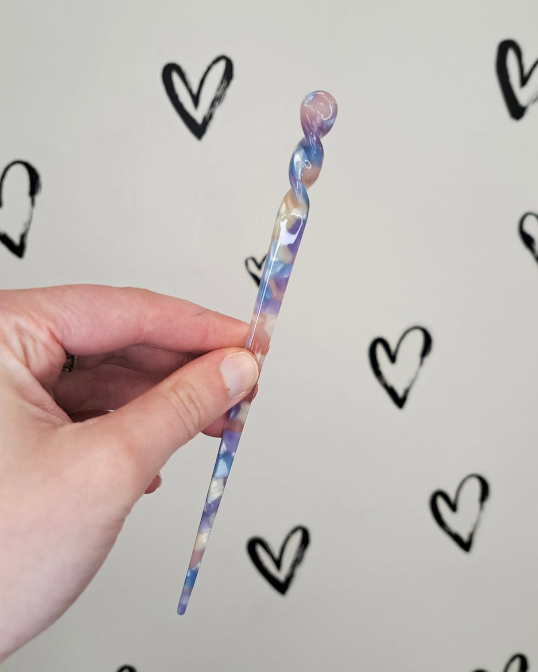 Marble Resin French Hair Stick